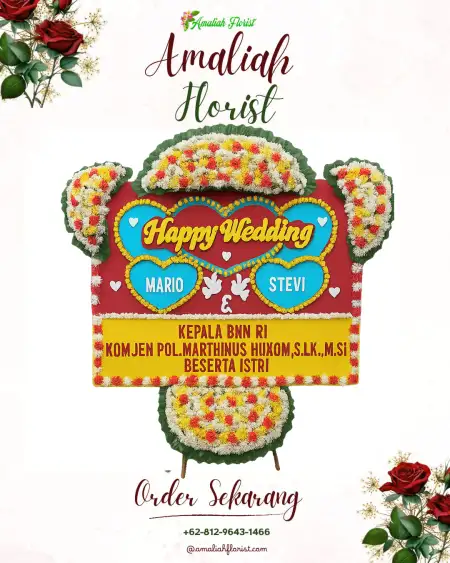 Papan Bunga Pernikahan Luwang